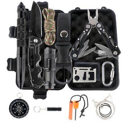 China Outdoor Camping Hiking Survival Gear Amazon Gift Tactical Outdoor Travel Cars Camping Hiking Survival Tool Emergency Survival Kit EDC for sale