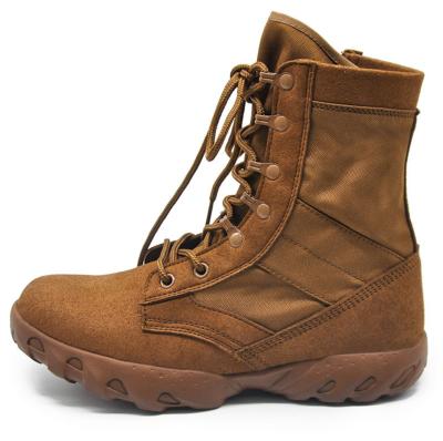 China Waterproof Tactical Boot Suede Zipper Brown Shoes Safety Hiking Mens Military Tactical Boots for sale