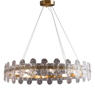 China Nordic post-modern modern simple light luxury art glass chandelier for sale