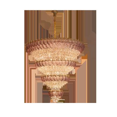 China DE LUXE Modern Luxury Pendant Raindrop Crystal Chandelier for sale