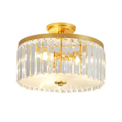 China Surface mounted simple modern light ceiling light luxury crystal bedroom, study, living room, dining room lighting head fixture for sale