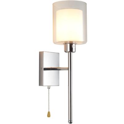 China Simple Modern Modern Atmosphere Hotel Bedroom Bedside Wall Lamp With Switch Lamp Double Glass Cover Non-Standard Custom Room Lamp for sale