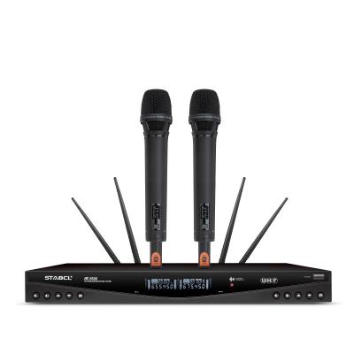 China ST-9320S handheld microphone for stage performances, use remote professional true diversity wireless microphone for sale