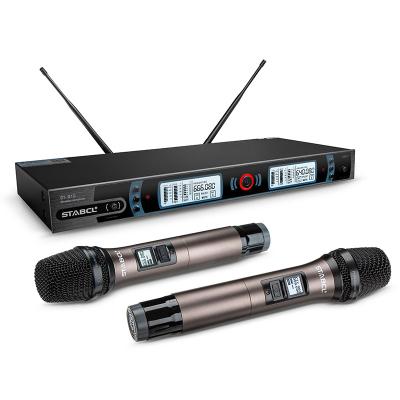 China Handheld Microphone ST-910 UHF Infrared Frequency Karaoke Wireless Microphone for sale