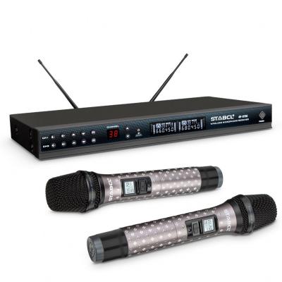 China Handheld Microphone UHF Frequency for Home Entertainment Party Karaoke Wireless Microphone - Use with Dual Handhelds for sale