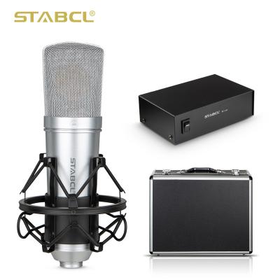 China Handheld Microphone STABCL 48V Phantom Power Supply , Professional Capacitance Wired Microphone for sale