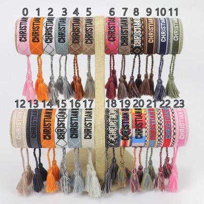 China BOHEMIA The Beautiful Wholesale Price Colorful Handmade Woven Bracelet, Custom Name/Brand With Letters Logo Friendship Bracelet for sale