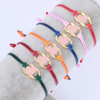 China Fashion Jewelry Simple Handmade Lucky Multi-colors Gold Silver Plated Rope Bracelet Casual/Sporty Bangle (2-9) for sale