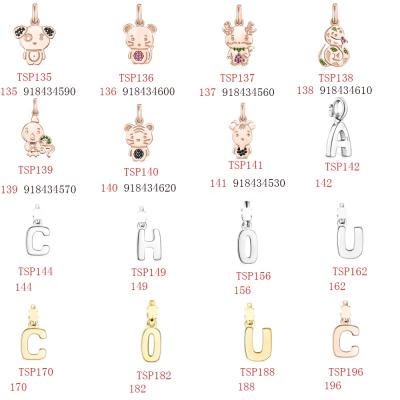 China Wholesale 1:1 Rose Gold Plated Letter Pendant And Zodiac Pendant Charms For Jewelry Making Bear Pendant (135-196) for sale