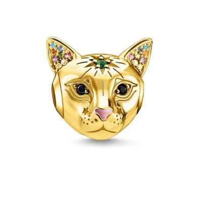 China Best Selling 1:1 18K Gold Plated Beads With Cat Shaped Charm Thomas Bead Sabo For Women Gift for sale