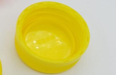 China Yellow Mineral Water Bottle Caps , 38mm Plastic Caps QS / SGS / FDA for sale