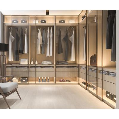 China Rustic Luxury Modern Walk In Wardrobe Modern Closet Cabinet Storage Wardrobe Closet for sale