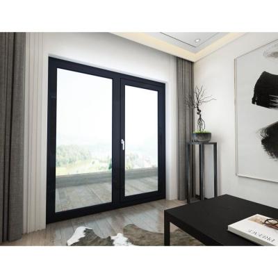 China Modern North American Exterior Aluminum Thermal Casement Door French Glass Break Door for sale