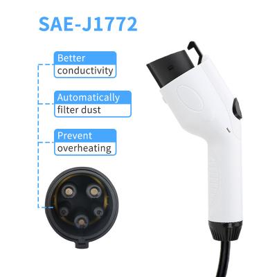 China CE TUV SAEJ1772 5m Portable Charger AC Innotech 7kw 32A Type 1 Driver OLCD Lamp Logo Color Cable Factory Direct EV Home Charging Custom Supply for sale