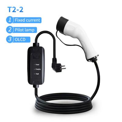 China CE TUV SAEJ1772 5m Portable Charger AC Innotech 3.5kw 16A Type 1 Driver OLCD Lamp Logo Color Cable Factory Direct EV Home Charging Supply for sale