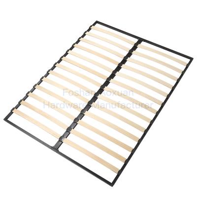 China Wholesale Quality Easy Gathered Easy Gathered Curved Metal Base Queen Slat Bed Frame for sale