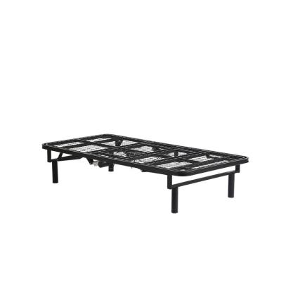 China Foldable Bedroom Furniture Electric Adjustable Black Metal Bed Frame for sale