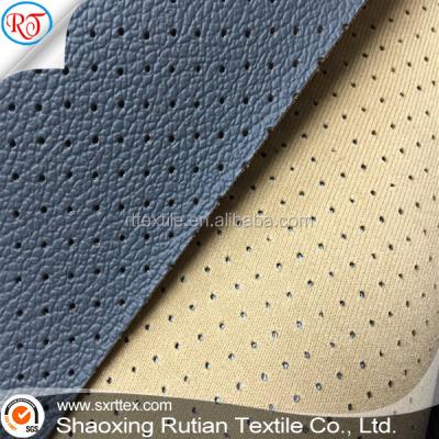 China Abrasion-Resistant Embossed PVC Punched Leather For Car Seat Or Sofa for sale