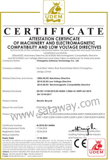 CE - Changzhou Sataway Technology Co., Ltd.