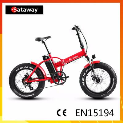 China High quality Sataway aluminum alloy 20x4.0 inch folding fat tire electric bicycle ebikes for sale