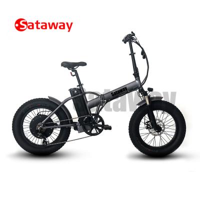 China High quality Sataway 20 inch 1000W e tire fat aluminum alloy folding electric bicycle bike/e bike in stock for sale