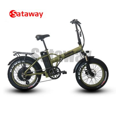 China High quality Sataway 20 inch 1000W e tire fat aluminum alloy folding electric bicycle bike/e bike in stock for sale