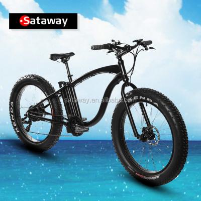 China Sataway Aluminum Alloy Fat Tire Fast Beach Cruiser E-Delivery Bike for sale