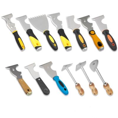 China Multi Functional Thick Steel Paint Scraper Stainless Steel Wallpaper Scraper Plastic Paint Trowels Paint Scraper Putty Knife for sale