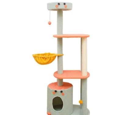 China Multilevel Cat Tower Tree Pet Cat Tree Haus Models Sustainable Explosive New Innovations Wholesale Cat Tree Tower for sale