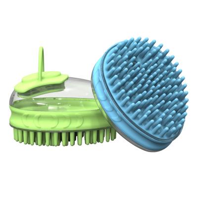 China Viable Hot Selling Self-cleaning Slicker Brush Pet Massager Brush Dog Bath Grooming Cleaning Brush for sale