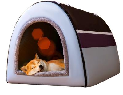 China New Design Pet Calm Dog Bed Power Heating Teddy Removable House Dog House Cat Bed Sellers Top Quality for sale