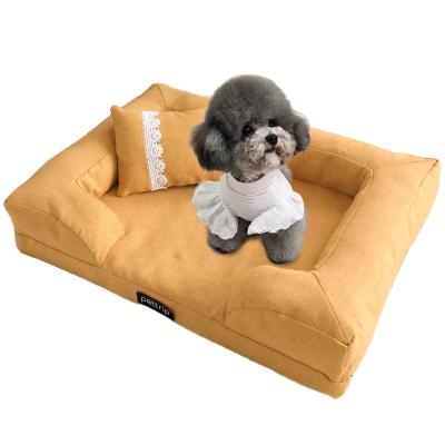 China Popular Wholesale Travel Chew Proof Memory Foam Memory Foam Cat Bed Washable Home Heating Dog for sale