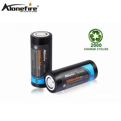 China Alonefire 26650 High Performance Rechargeable Battery 3.7v-4.2v 5000mAh Li-ion Lithium Battery For Handheld Flashlight Torch Fan 26650 for sale