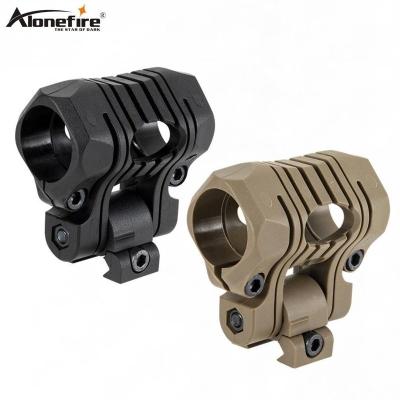 China AloneFire M350 Mount 25.4mm Scope 180 Degree Angle Adjust Tactical Flashlight Helmet Mount Torch Clip Mount Rail Hold Picatinny Rail 21mm for sale