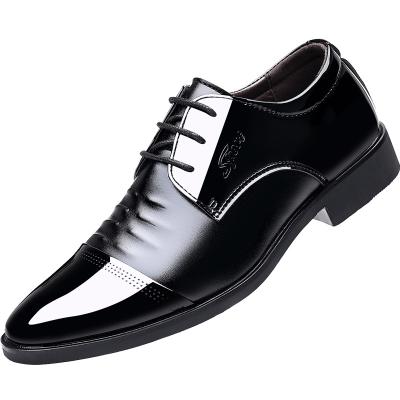 China Deodorization Breathable Wear-Resistant Patent Leather New Smart Men's Business Shoes PU Leather For Shoes for sale