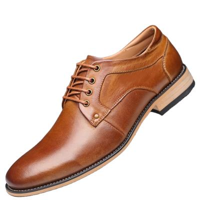 China New Style Deodorization Business Casual Stylish Shoes Breathable Wear-Resistant Increased Genuine Leather Shoes For Men for sale