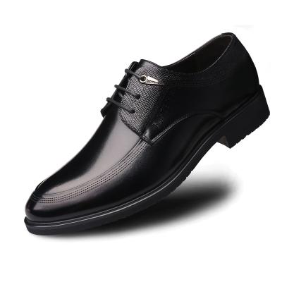 China Deodorization British Style Men Plus Size Cowhide Office Inner Stepped Genuine Leather Shoes for sale