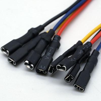 China Electronic 2.8mm F-blade Terminal cable 1007 22AWG for Switch connection Wire Electrical Wire Harness for sale