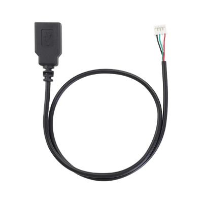 China MP3 / MP4 Player USB female to 1.25 4p terminal cable 4 core 28awg 7/0.12*4C OD3.0mm 0.8m Wire and Cable for sale