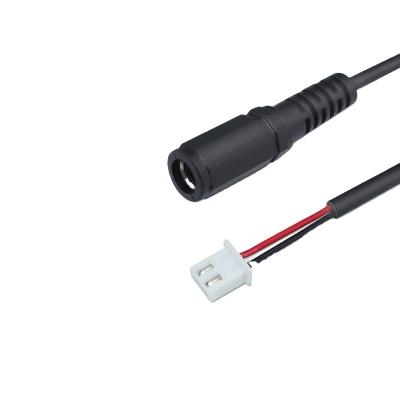 China Construction DC Female To 2 Core Wire xh 2.54 battery Terminal connecting dc Cable 5.5 X 2.1mm od 3.5mm DC Power Plug Connector Cable for sale