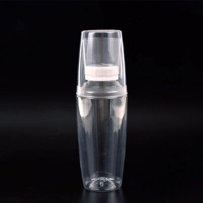 China Beverage 245ml 340ml PET Beverage Plastic Yogurt Milk Tea Bottle Shaker Cup Plastic Bottle 3 Pieces for sale