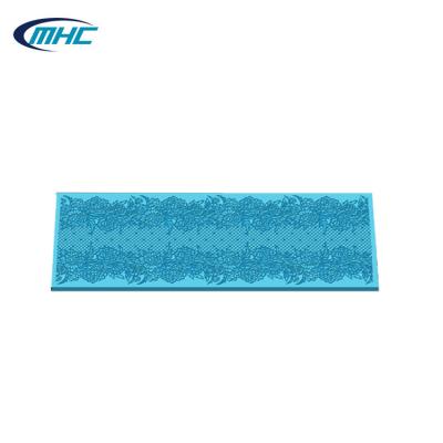 China Hot Sales Disposable Lace Up Mats For Cakes Silicone Kitchen Accessories Lace Up Pattern Silicone Baking Mat for sale