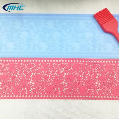 China Newest viable edible 3D cake lace mold for cake decorating, cake lace mat, sugar lace mold for sale