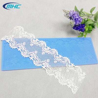 China Viable wholesales 3d silicone lace mats for cake silicone mat sugar lace mat for sale