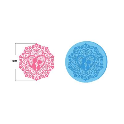 China Viable Wholesale Food Grade Cake Decorating Silicone Lace Mat Cake Border Lace Mat for sale