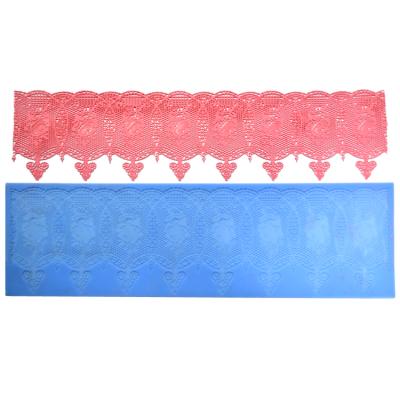 China Sustainable Food Grade High Quality Handmade Cake Decorating Silicone Lace Matts for sale