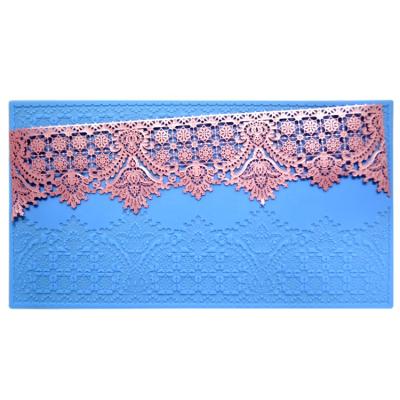 China High Quality Viable Handmade Sugar Lace Silicone Mat 3D Cake Border Decorating Tool for sale