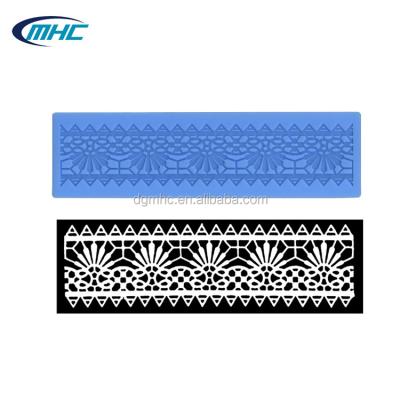 China High Quality Sustainable Silicone Lace Mat Cake Decorating Tool Sugar Lace Mat for sale