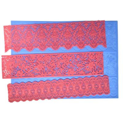 China High Quality Sustainable Silicone Lace Mat Cake Decorating Tool Sugar Lace Mat for sale