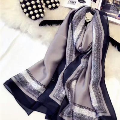 China Wholesale Hot Selling Fashion Long Franc-yj 2098 Printed Silk Hijab Twill Floral Satin Scarf Shawl 2020 Satin Shawls for sale